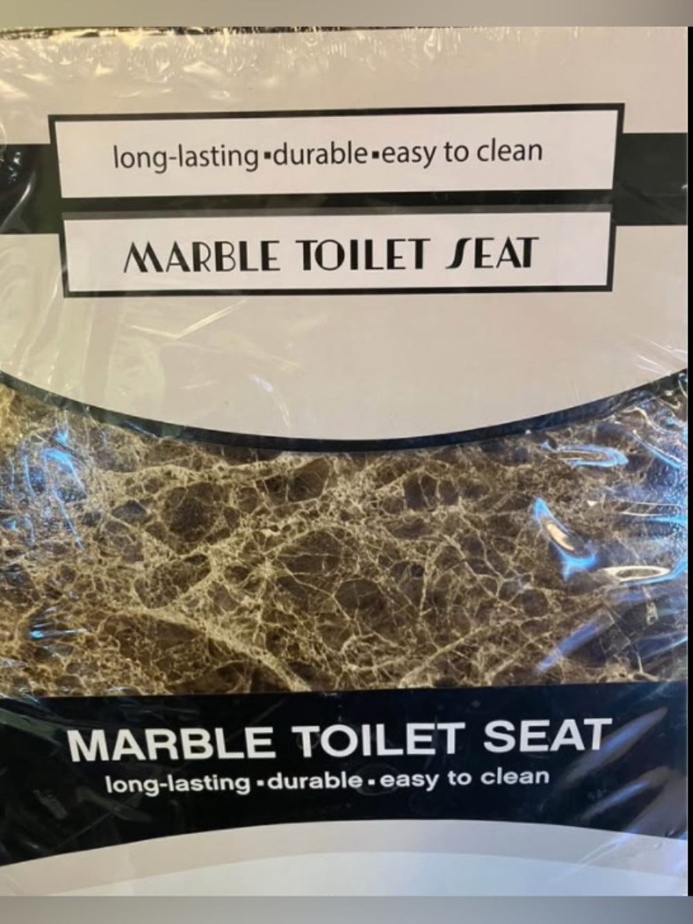 Brown Marble Toilet Seat - Picture 2 of 6